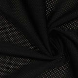 100% Polyester Mesh Fabric, 110 gsm, 155 cm — Black