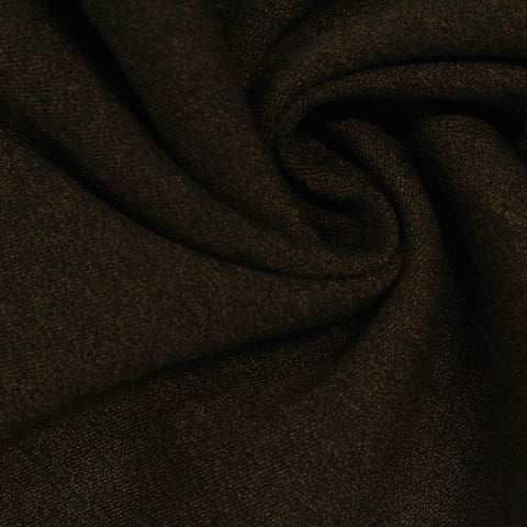 Dark Brown Marl French Terry, Cotton-Poly, 340 gsm