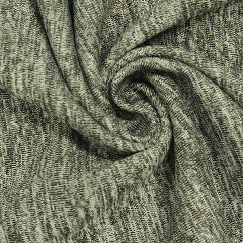 Grey Marl French Terry, Cotton-Poly, 320 gsm, 188 cm