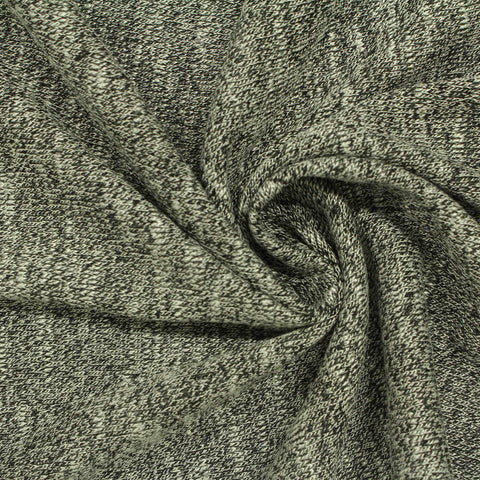 Grey Marl Chunky Knit, Viscose-Poly, 165 gsm