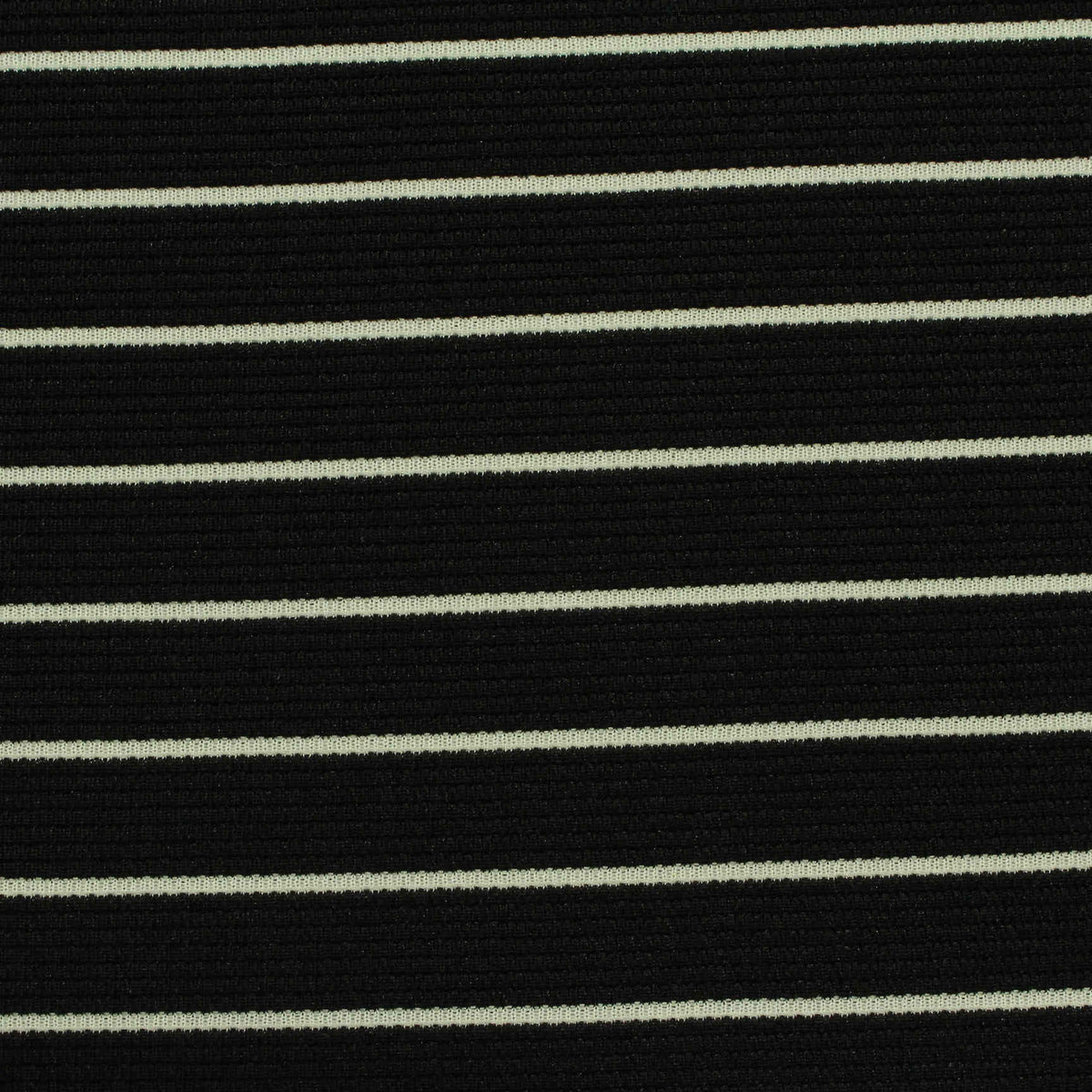 Off-White Horizontal-Stripe Knit, Polyester