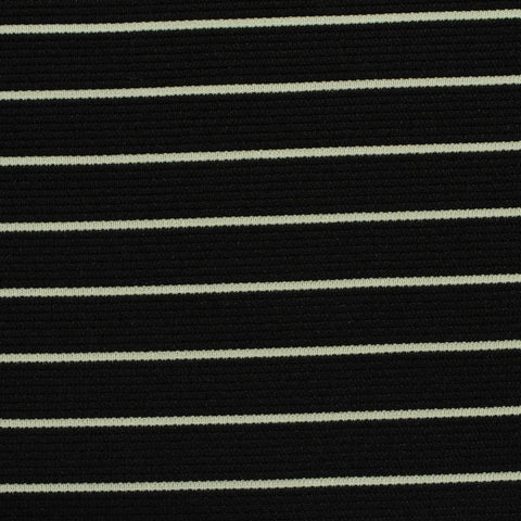 Off-White Horizontal-Stripe Knit, Polyester