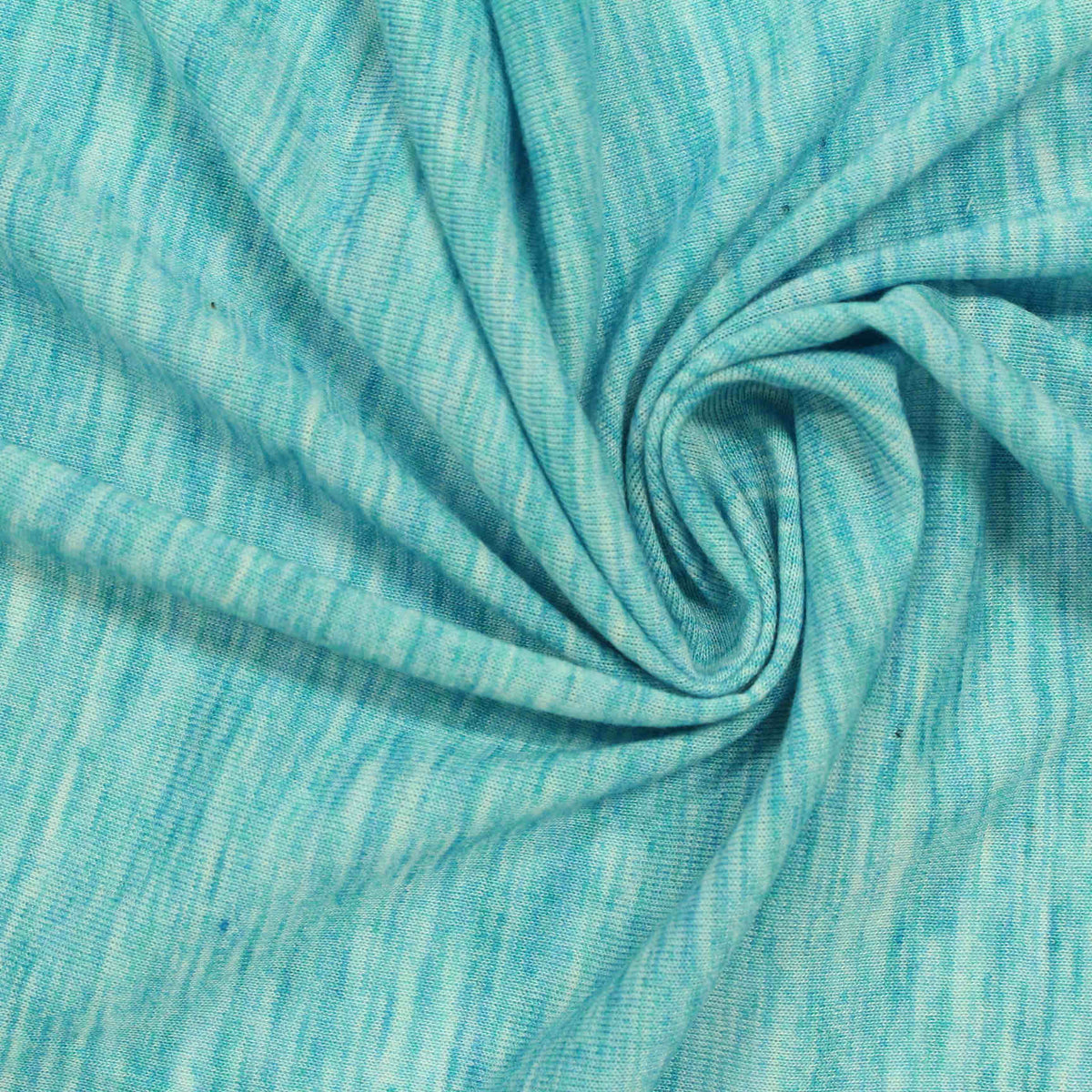 Light Blue Marl Jersey Knit, Poly-Viscose, 140 gsm