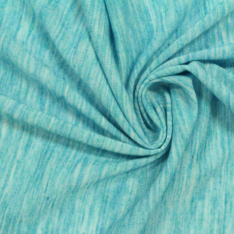 Light Blue Marl Jersey Knit, Poly-Viscose, 140 gsm