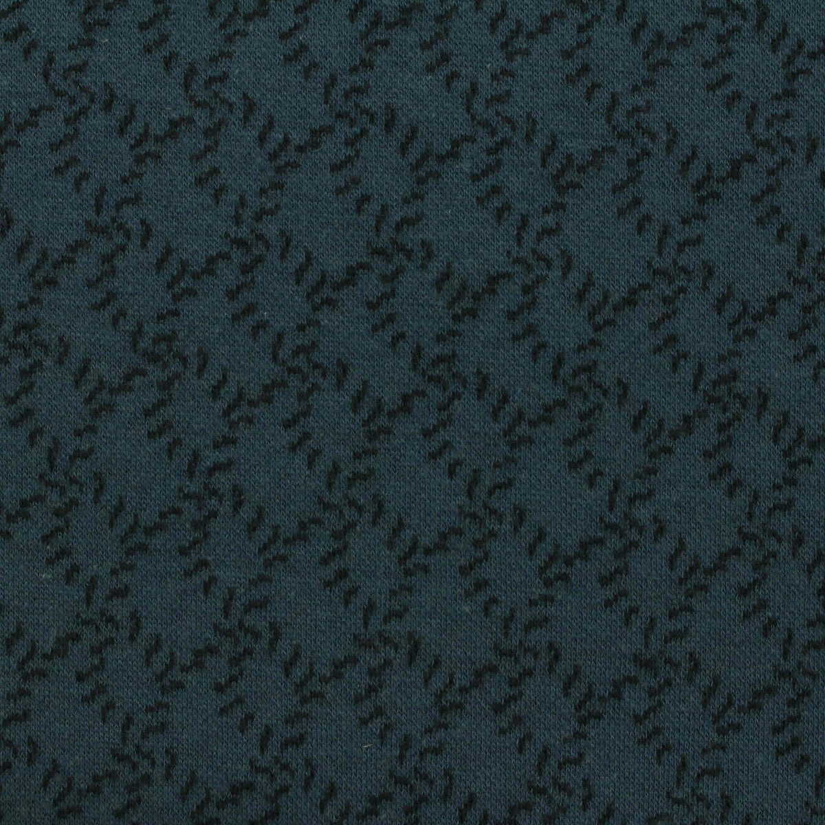 Dark Blue Abstract Interlock Knit, Polyester, 215 gsm