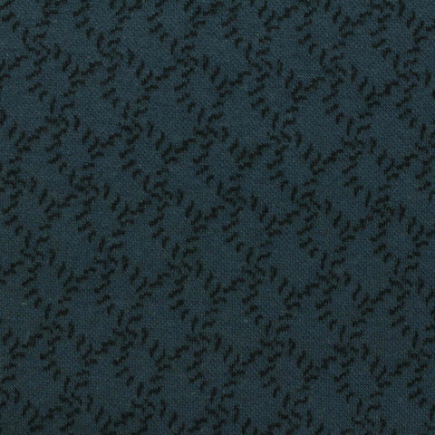 Dark Blue Abstract Interlock Knit, Polyester, 215 gsm