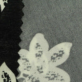 Black Floral Knit, Polyester — texture