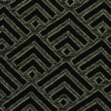 Black Geometric-Chevron Jacquard, Polyester