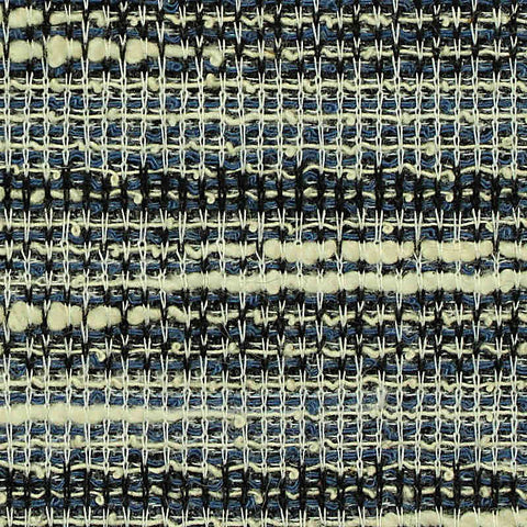 Blue Horizontal-Stripe Jacquard, Poly-Cotton, 204 gsm