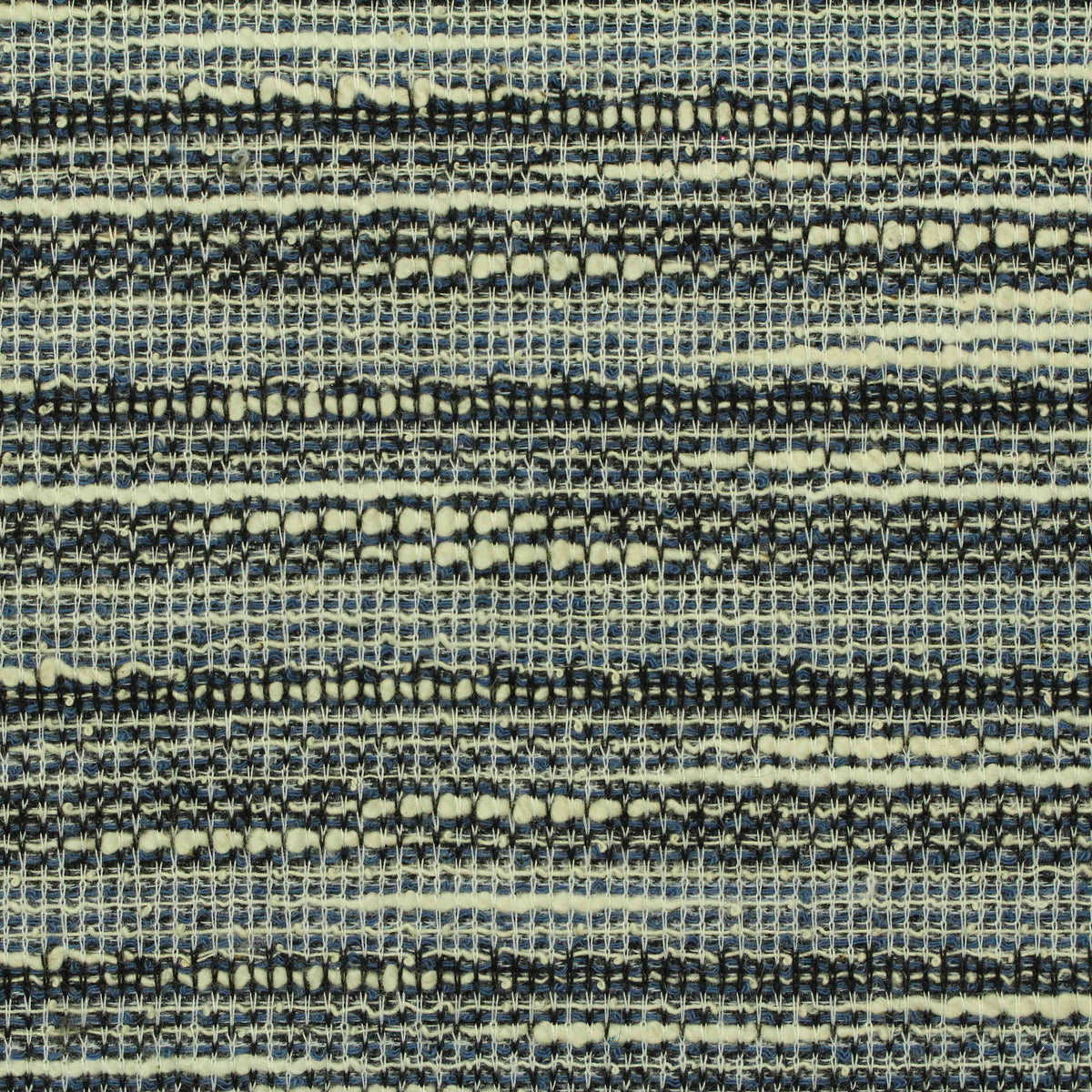 Blue Horizontal-Stripe Jacquard, Poly-Cotton, 204 gsm