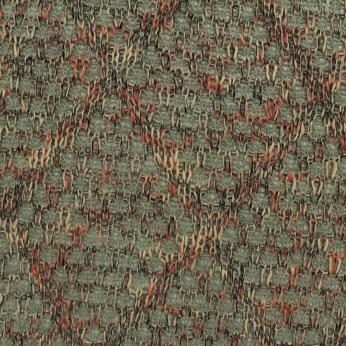 Red Textured Jacquard, Cotton-Poly