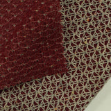 Marled Red Geometric-Lattice Jacquard, Cotton-Poly