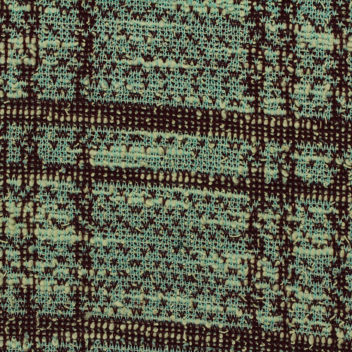 Dark Brown Textured-Plaid Jacquard