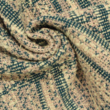 Teal Check Jacquard, Poly-Cotton