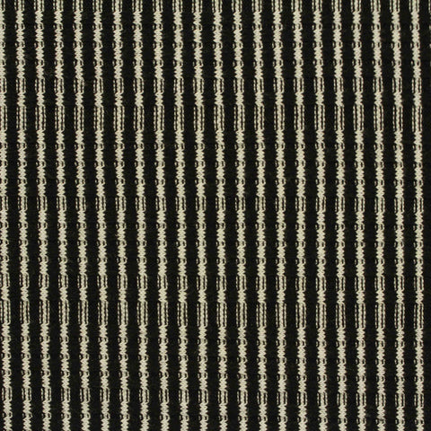 Black Vertical-Stripe Rib Knit, Poly-Viscose, 260 gsm