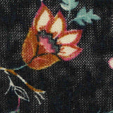 Orange Floral Knit, Polyester — texture