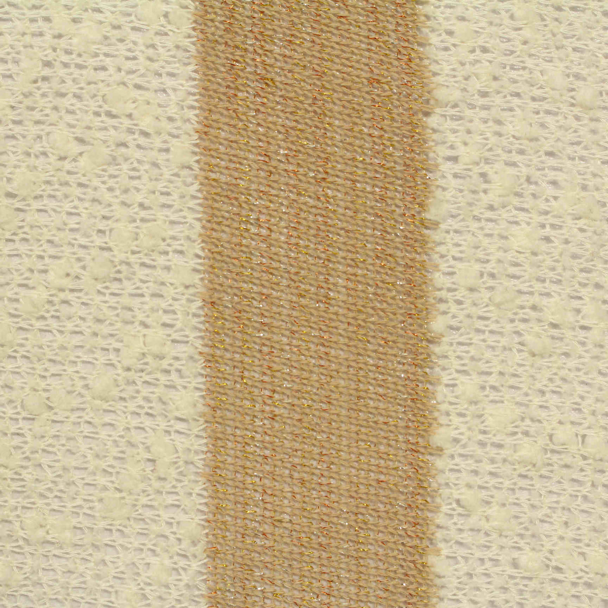 Cream Stripe Chunky Knit, Poly-Viscose