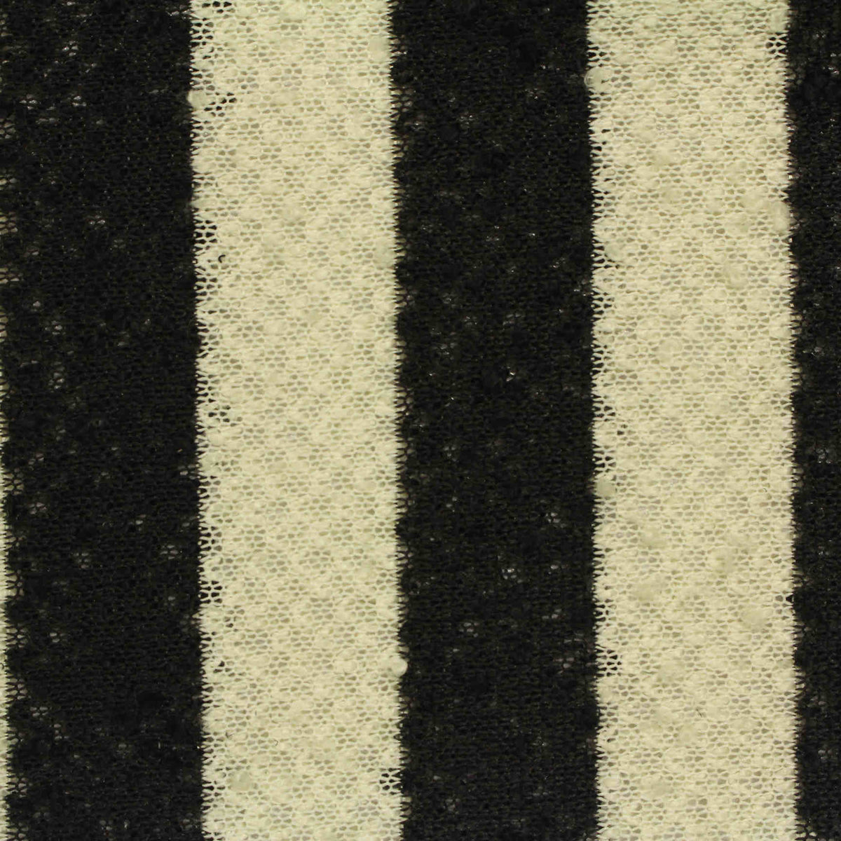 Black Vertical-Stripe French Terry, Polyester