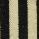 Black Vertical-Stripe French Terry, Polyester