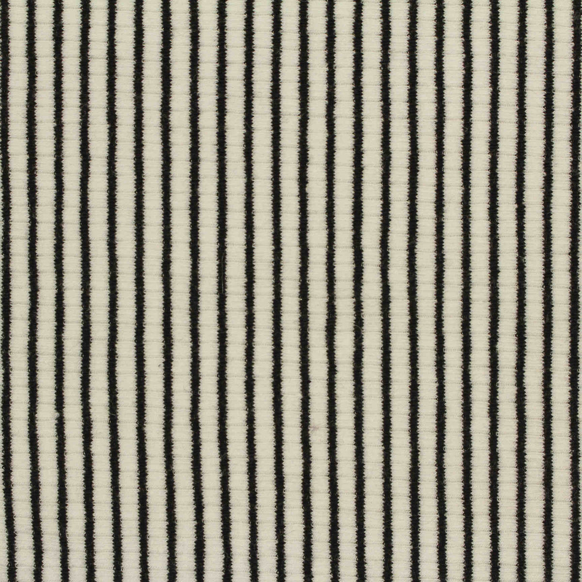Striped Polyester Cotton Stretch Rib Knit Fabric, 272 gsm, 129 cm — Beige