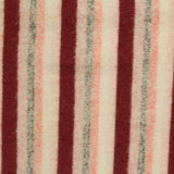 Dark Red Vertical-Stripe Chunky Knit, Viscose-Poly