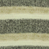 Black Horizontal-Stripe Chunky Knit, Viscose-Poly