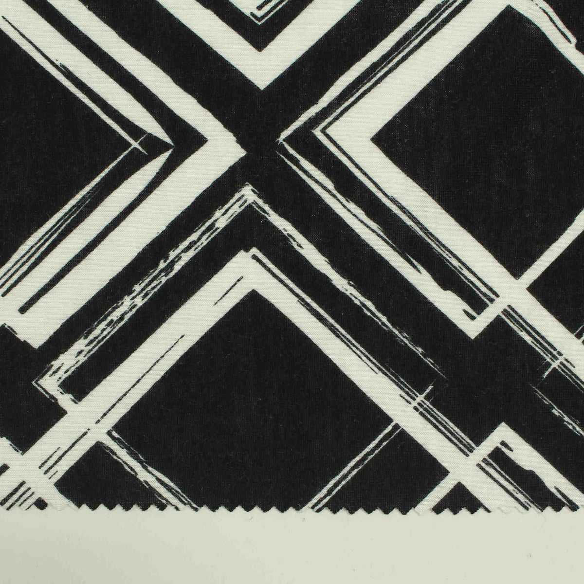 Black Brushstroke Jersey Knit, Polyester