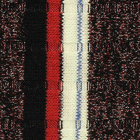 Red Vertical-Stripe Rib Knit