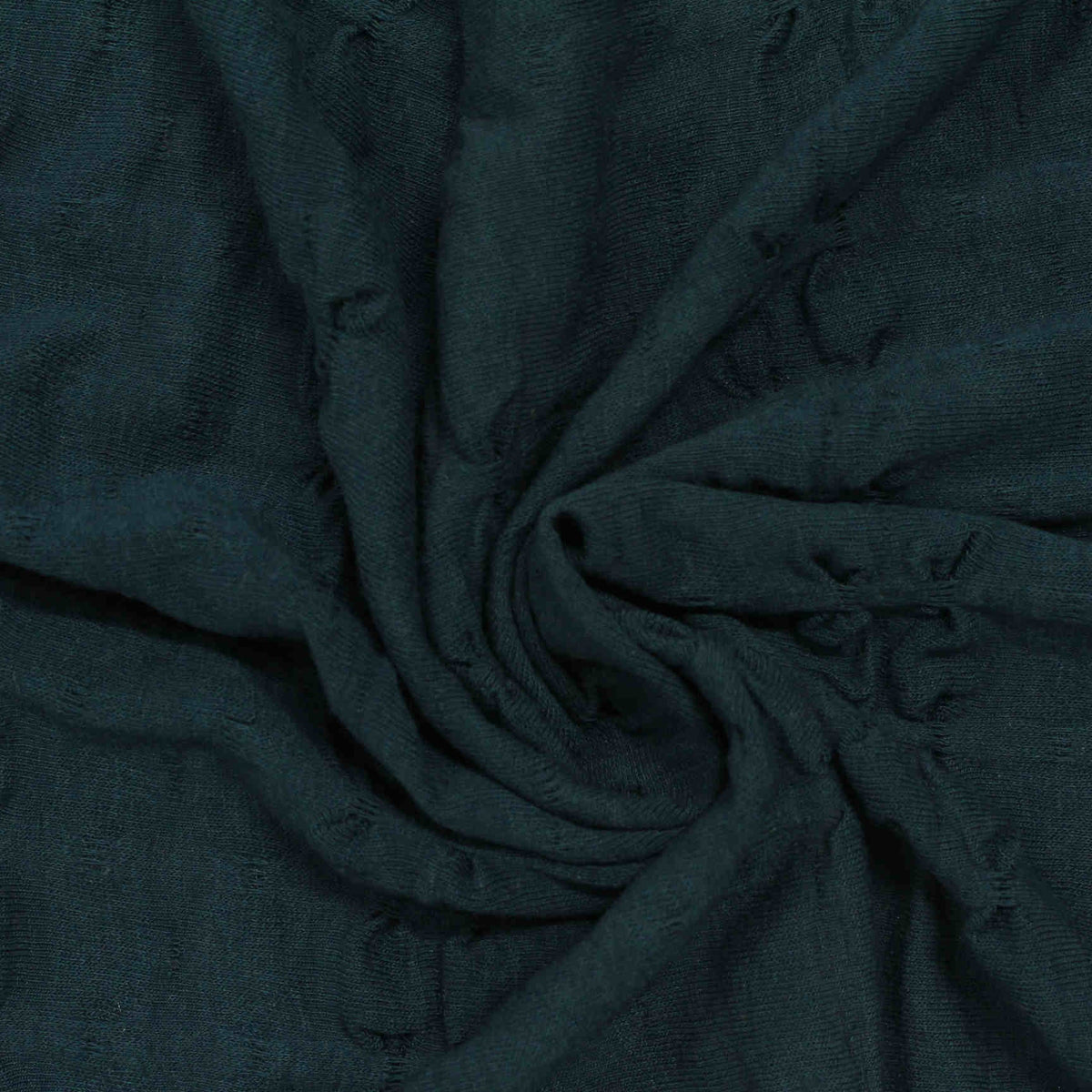 Dark Teal Tone-on-Tone Jacquard, Poly-Viscose