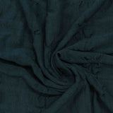 Dark Teal Tone-on-Tone Jacquard, Poly-Viscose