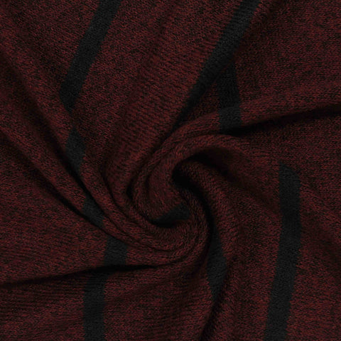 Black Stripes Chunky Knit, Viscose-Poly, 152 gsm, 160 cm, ref EF-205713