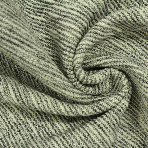 Black Marl Interlock Knit, Viscose-Poly, 286 gsm