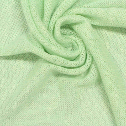 Viscose Polyester Stretch Chunky Knit Fabric, 147 gsm, 171 cm — Green