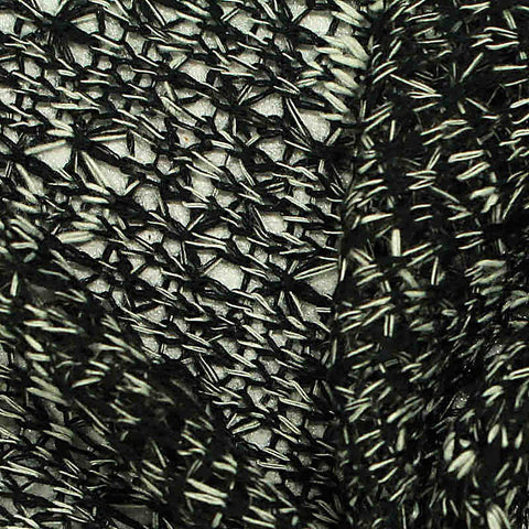Jacquard Polyester Viscose Stretch Chunky Knit Fabric, 164 gsm, 149 cm — Black