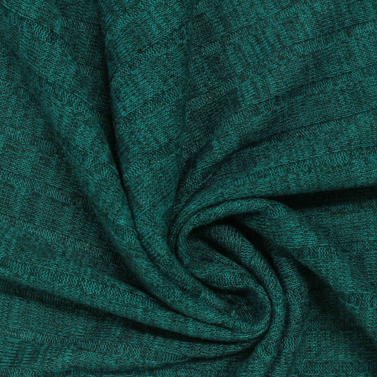 Dark Teal Heather Rib Knit, Polyester