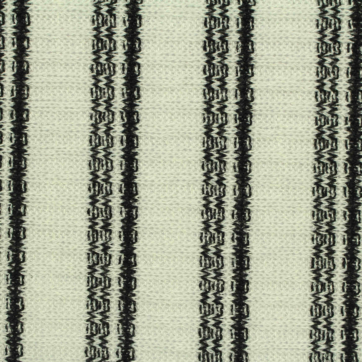 Black Vertical-Stripe Rib Knit, Poly-Viscose, 190 gsm