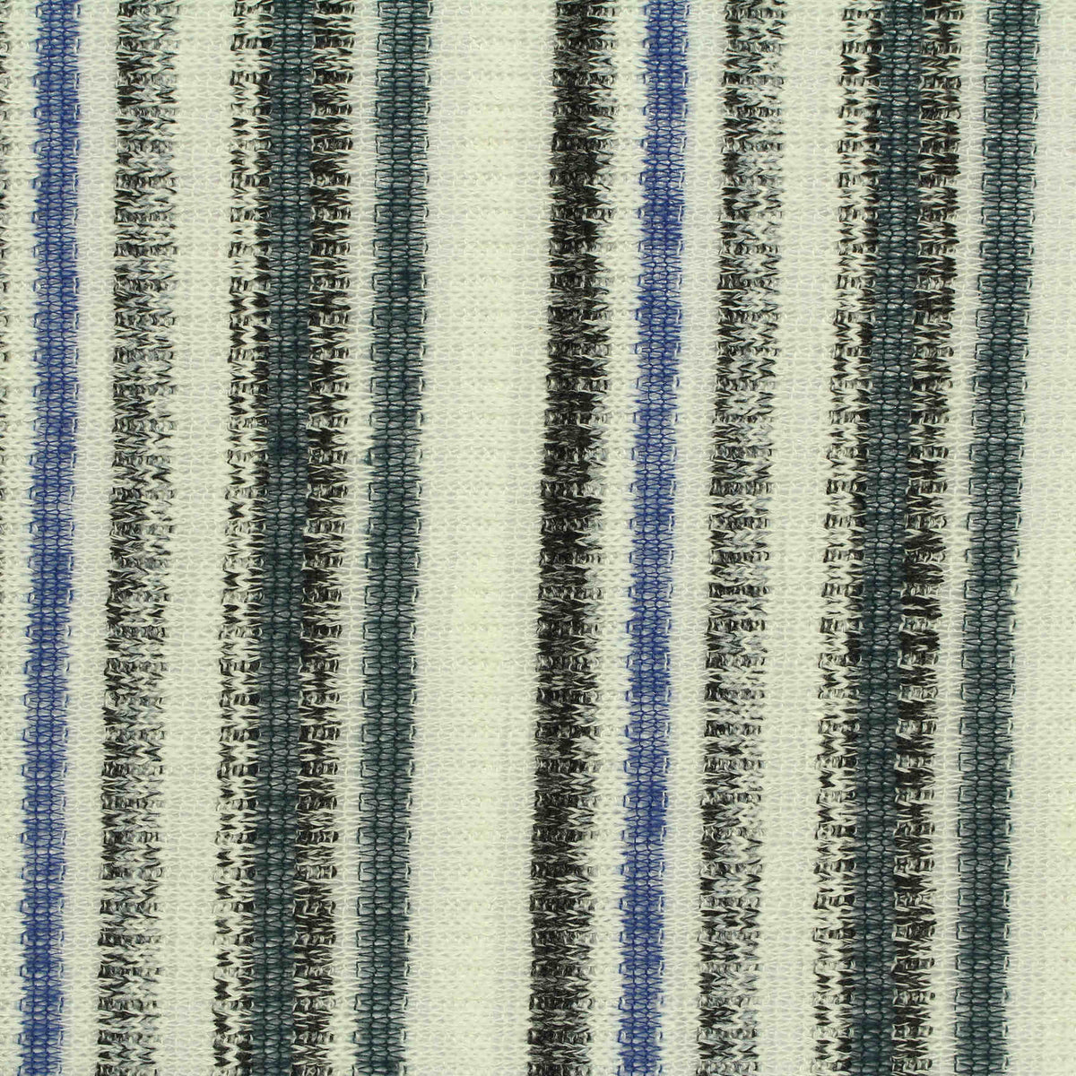 Blue Stripes Rib Knit, Poly-Viscose, 186 gsm