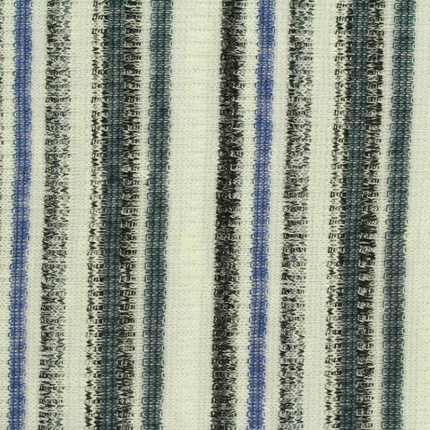 Blue Stripes Rib Knit, Poly-Viscose, 186 gsm