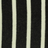 Black Vertical-Stripe Chunky Knit, Poly-Viscose