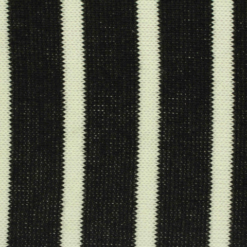 Black Vertical-Stripe Chunky Knit, Poly-Viscose, 96 gsm