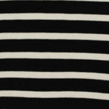 Black Horizontal-Stripe Jersey Knit, Viscose