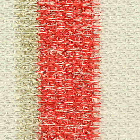 White Vertical-Stripe Chunky Knit, Viscose-Poly