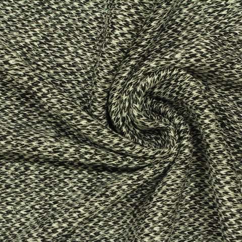 Black Marl Chunky Knit, Poly-Viscose, 179 gsm