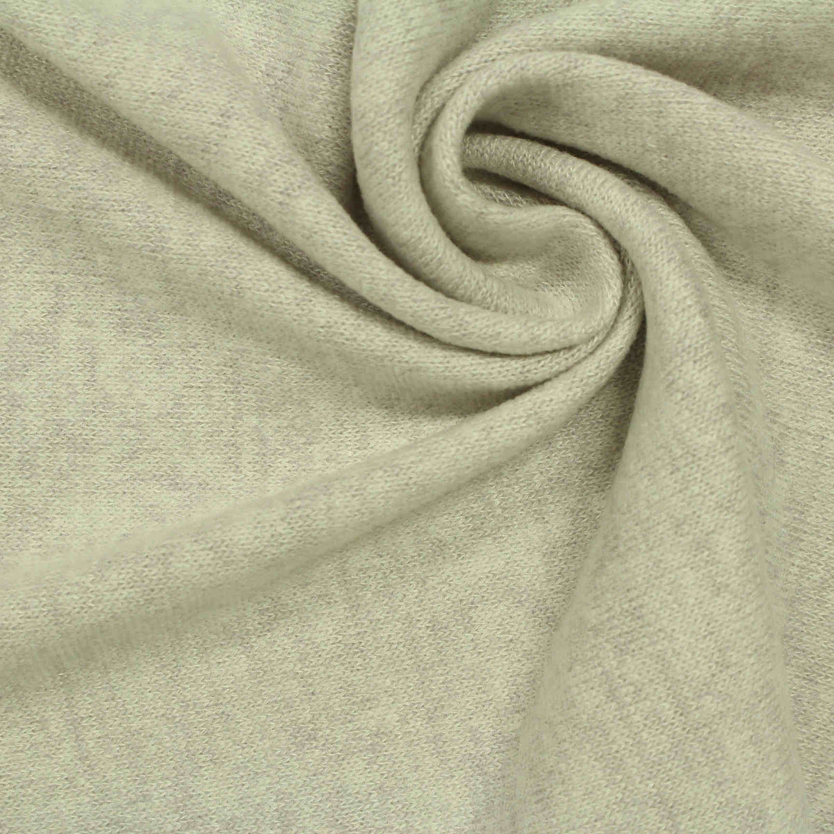 Light Grey Heathered-Marl Chunky Knit, Viscose-Poly, 215 gsm