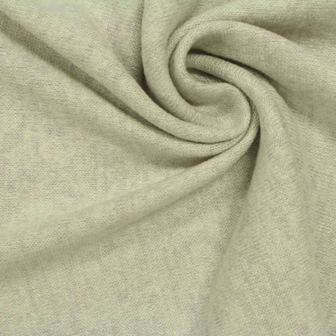 Light Grey Heathered-Marl Chunky Knit, Viscose-Poly, 215 gsm