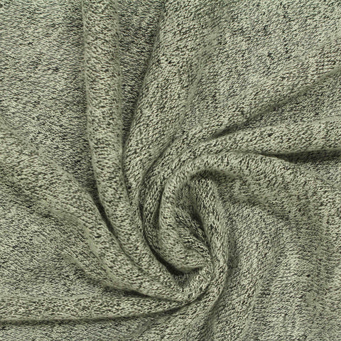Dark Grey Marl Chunky Knit, Viscose-Poly, 141 gsm