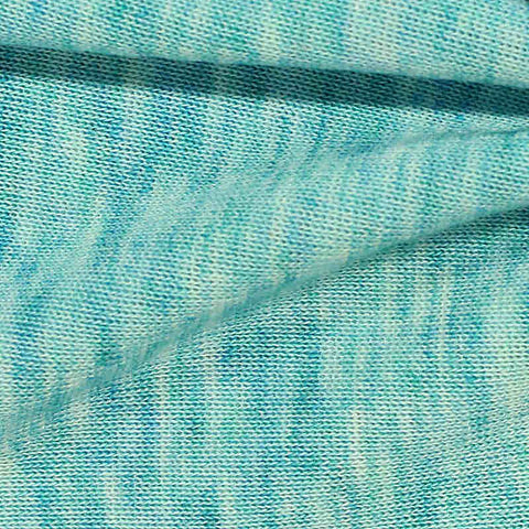 Aqua Marl Rib Knit, Poly-Viscose