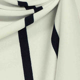 White Vertical-Stripe Knit, Polyester — texture