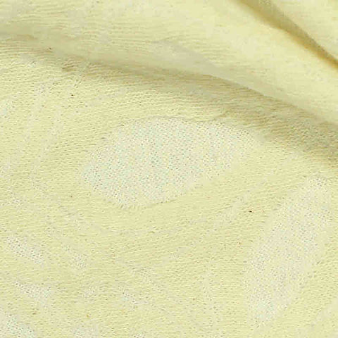 Cream Floral Jacquard, Poly-Cotton, 190 gsm
