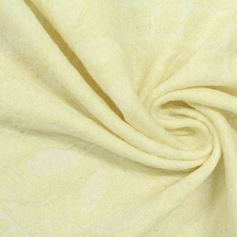 Cream Floral Jacquard, Poly-Cotton, 190 gsm